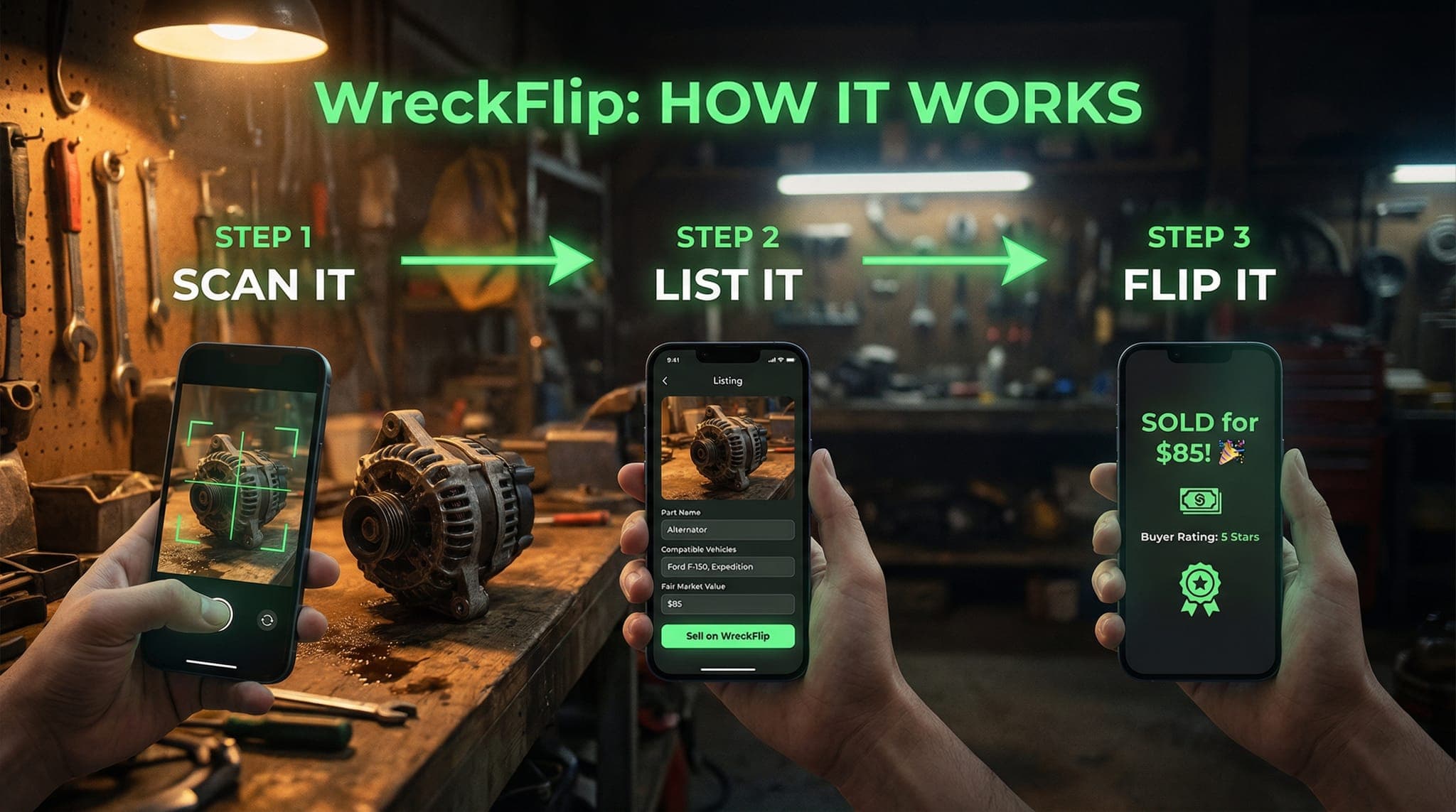 Scan It, List It, Flip It — three steps to selling auto parts